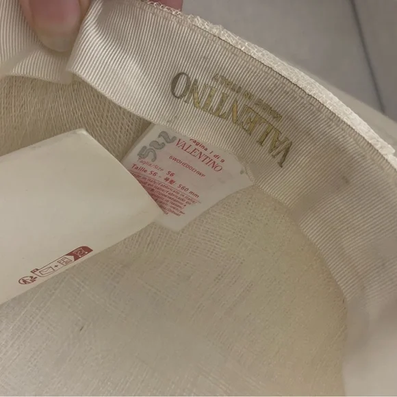 Valentino Garavani Large Brim Abaca Sun Hat Size 56 EU=21 7/8" - Picture 14 of 16